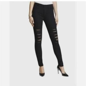 JBrand black skinny jeans with distressed